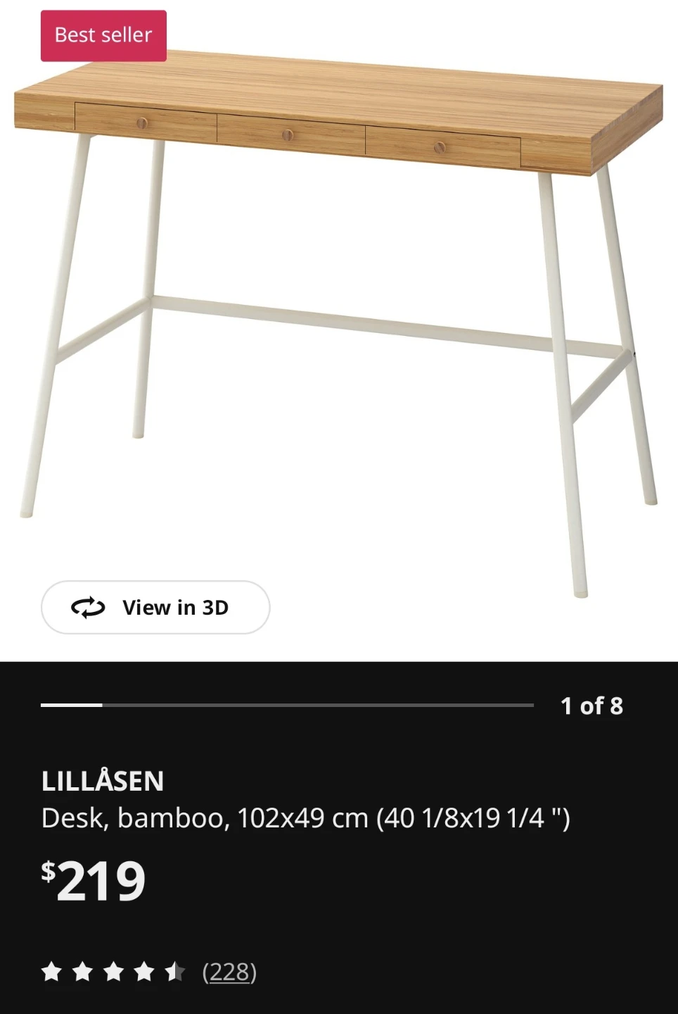 IKEA LILLÅSEN Desk - photo 5