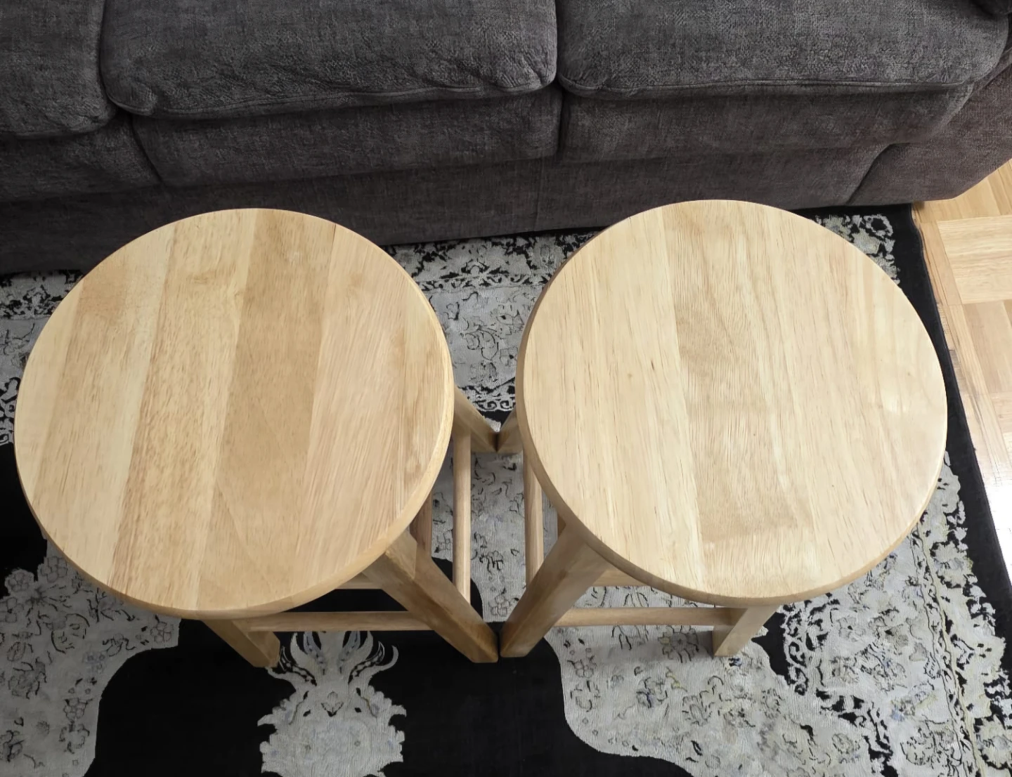 Two Wooden Bar Stools - photo 4