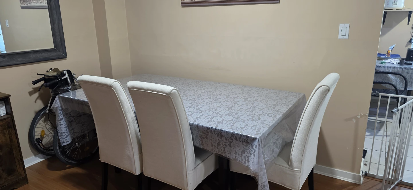 Dining Table with Four Chairs and Bench - photo 3