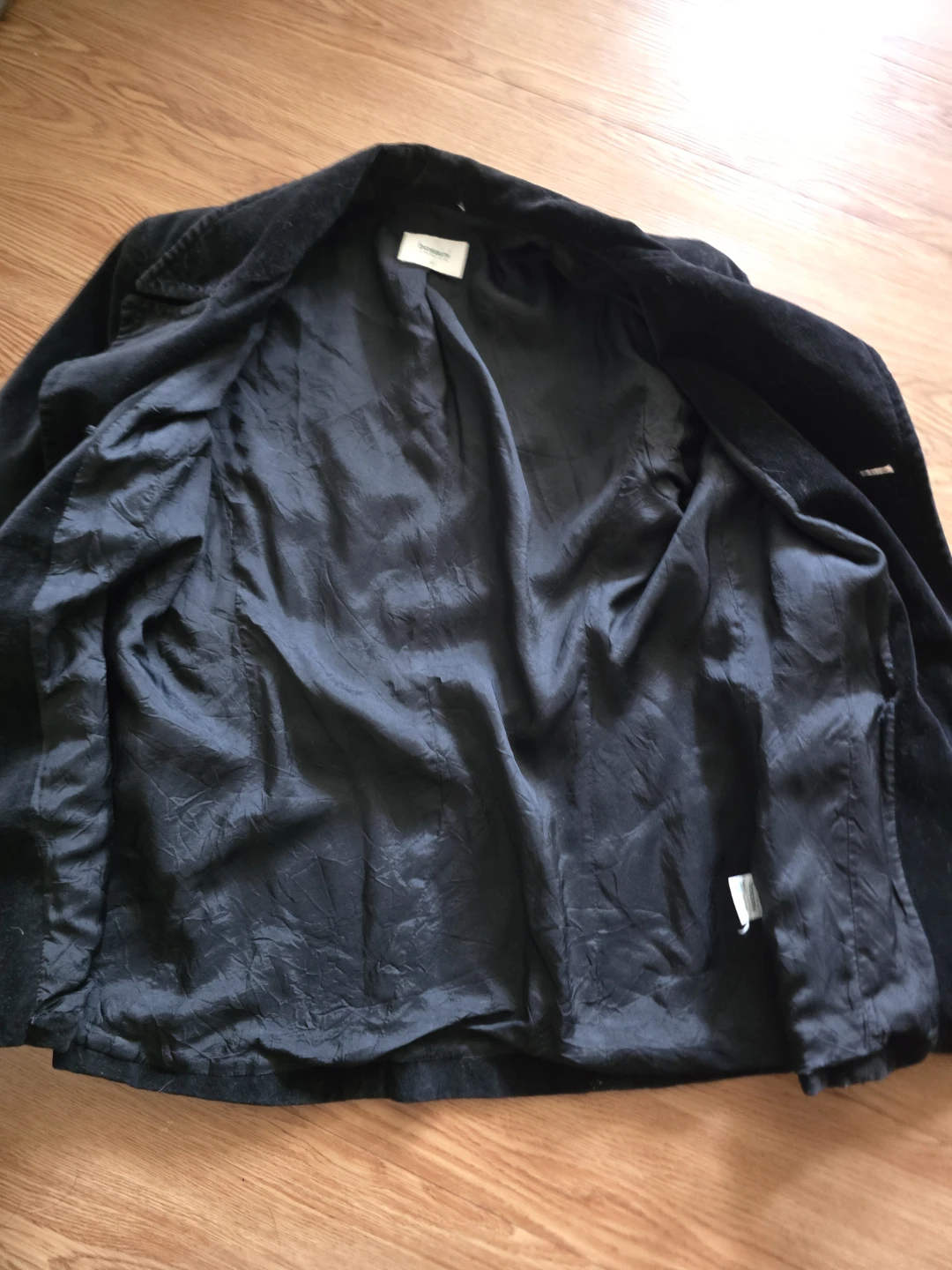 Bossini Ladies Black Velvet Blazer Jacket - Size Small - photo 3