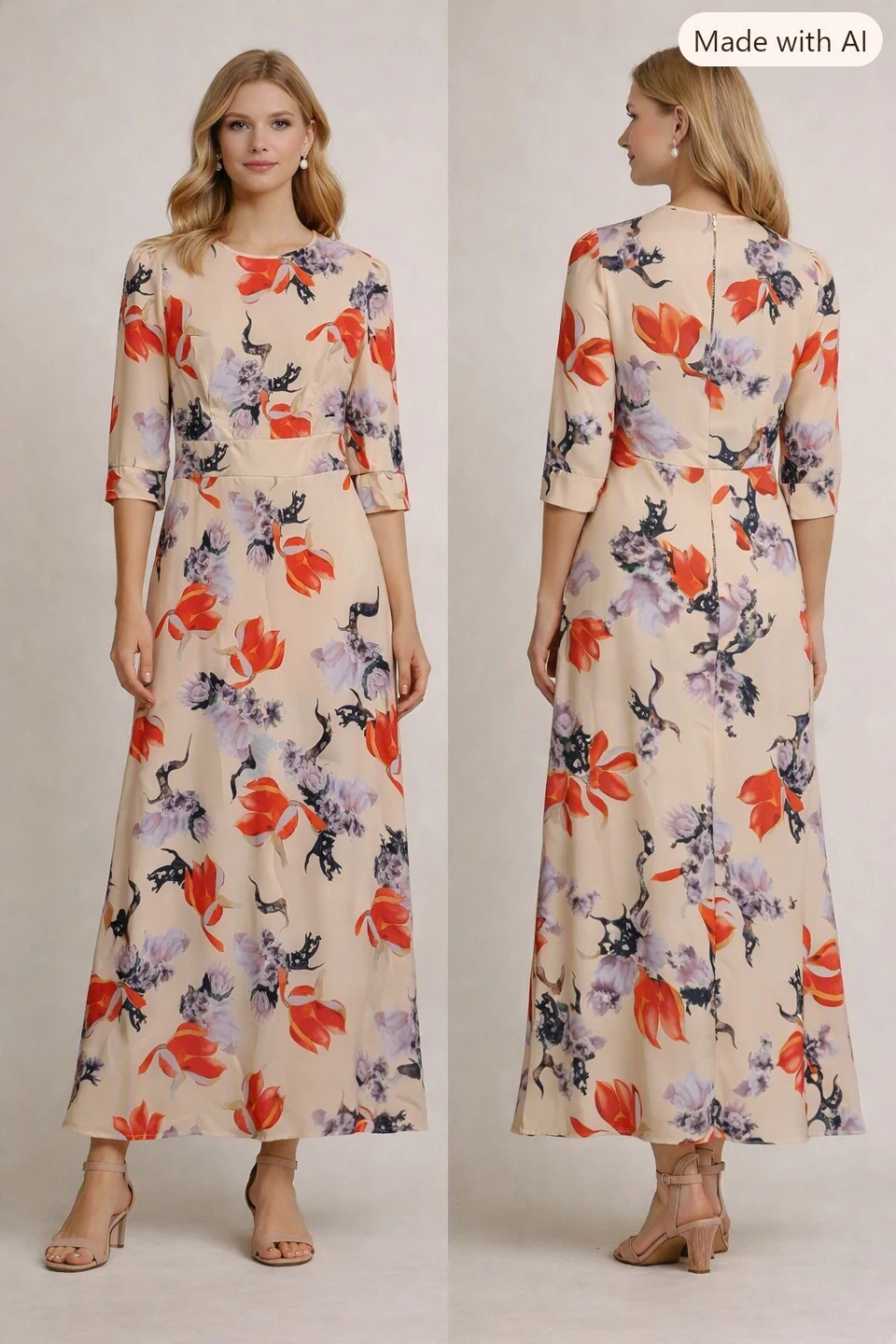 Floral Print Maxi Dress
