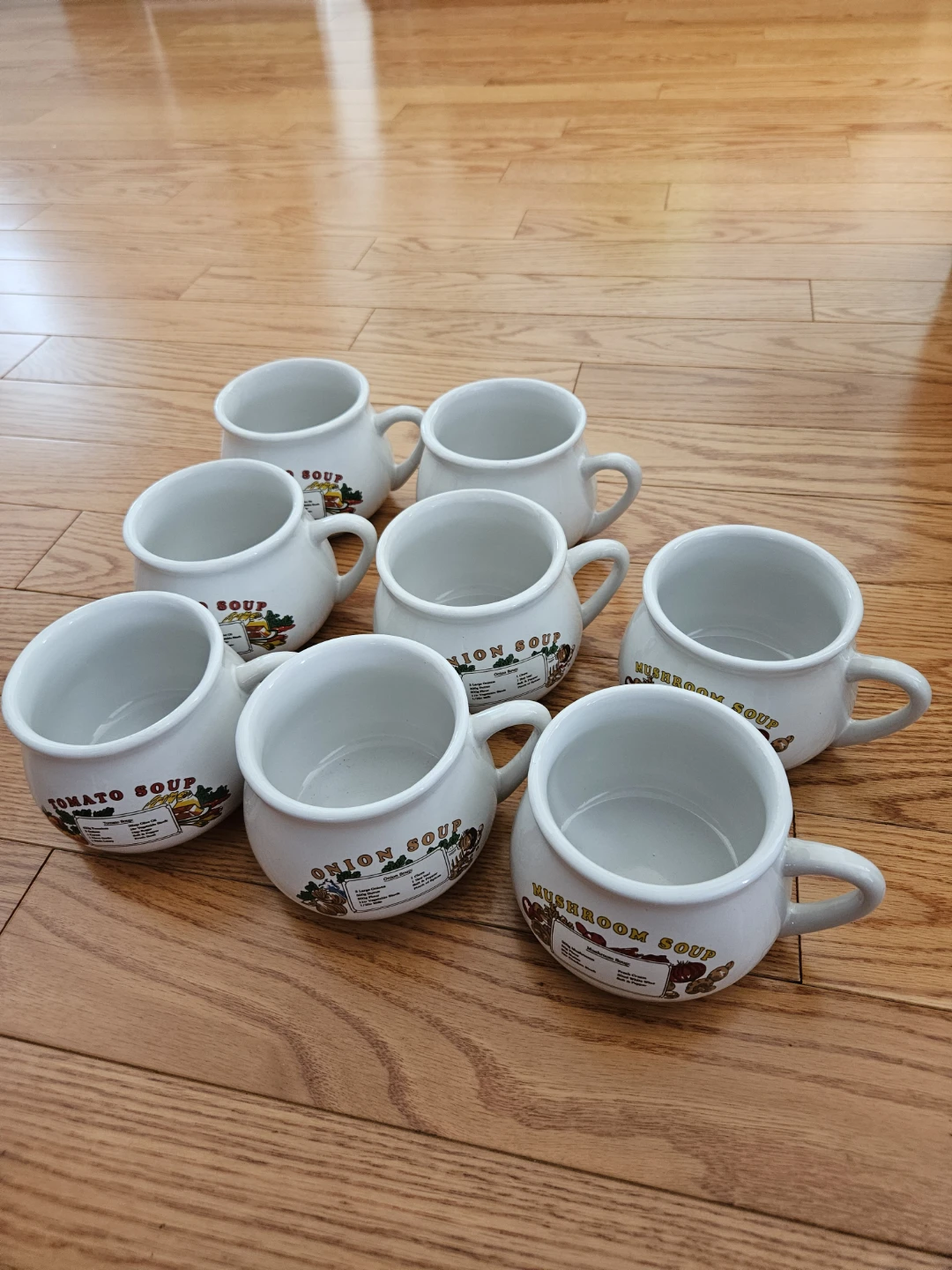 Set of 8 Soup Mugs with Recipes