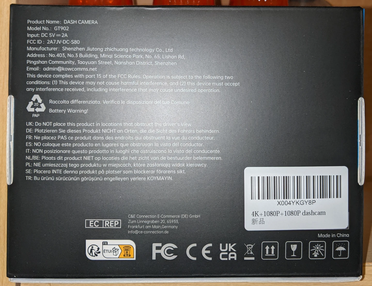 Brand New 4K 3-Channel Dash Cam (Front + Rear + Cabin) - photo 2