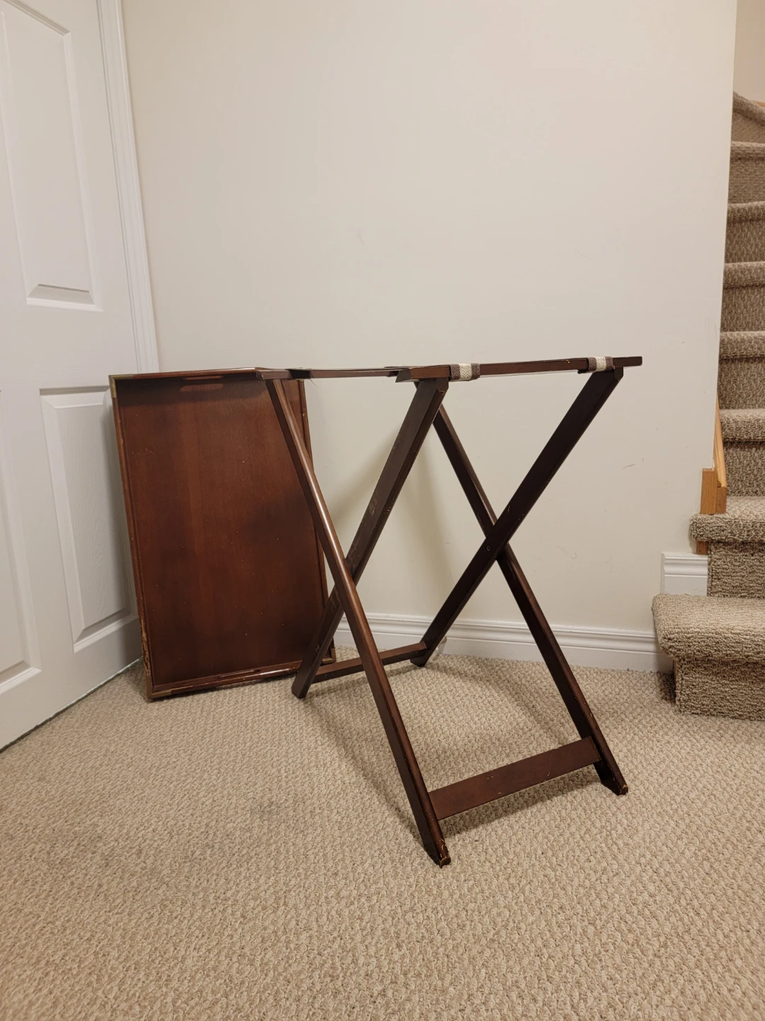 Wooden Folding Butler Tray Table - photo 3