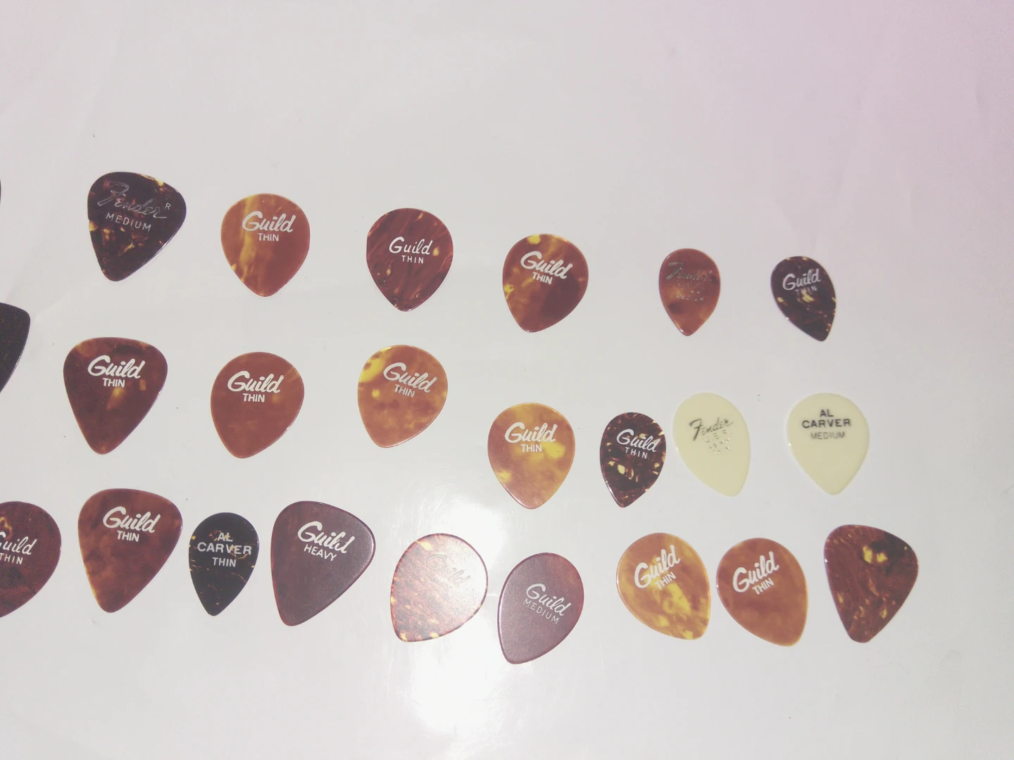 Assorted Guitar Picks vintage Including Guild and Fender - photo 3