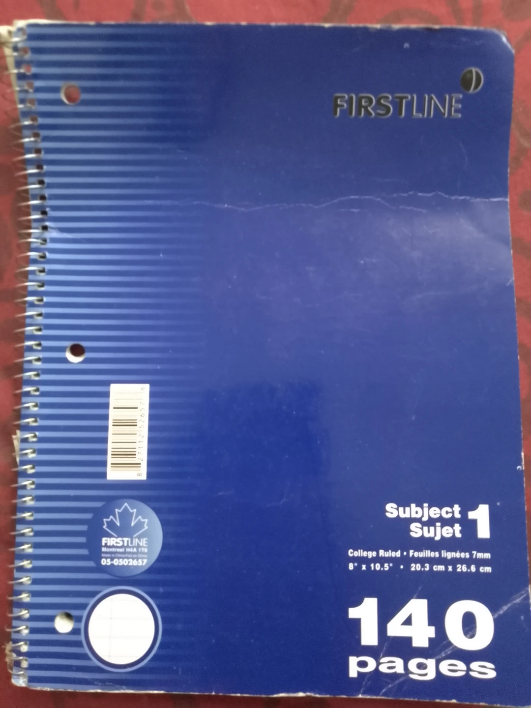 Firstline Subject Notebook 🏈
