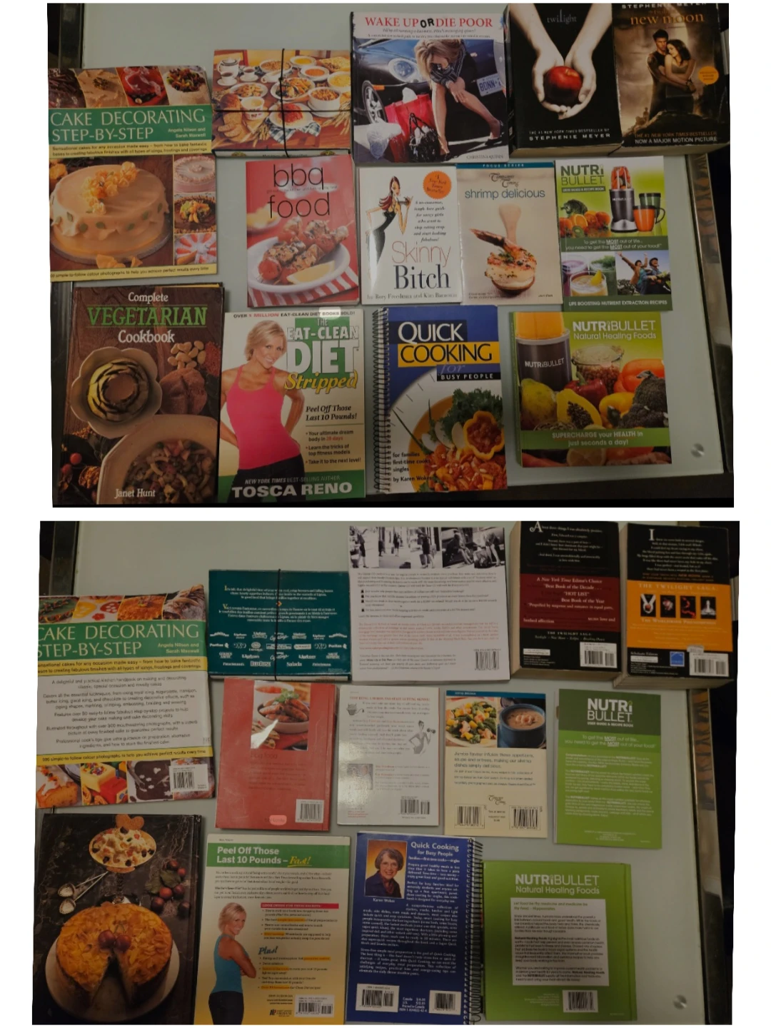 Collection of Assorted Cookbooks and Fiction Books - photo 2