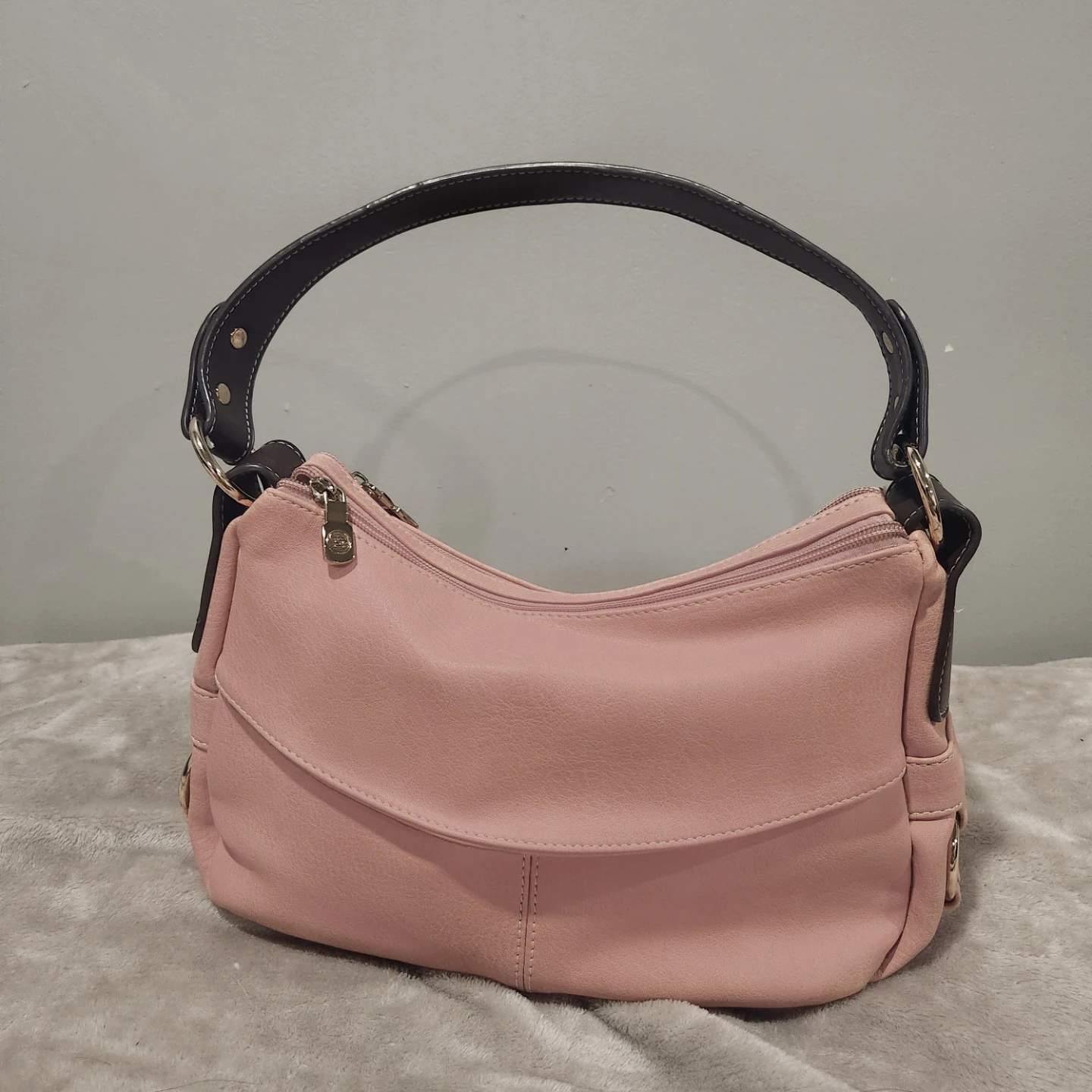 🍑Y2K B.lush Pink leather hobo Bag