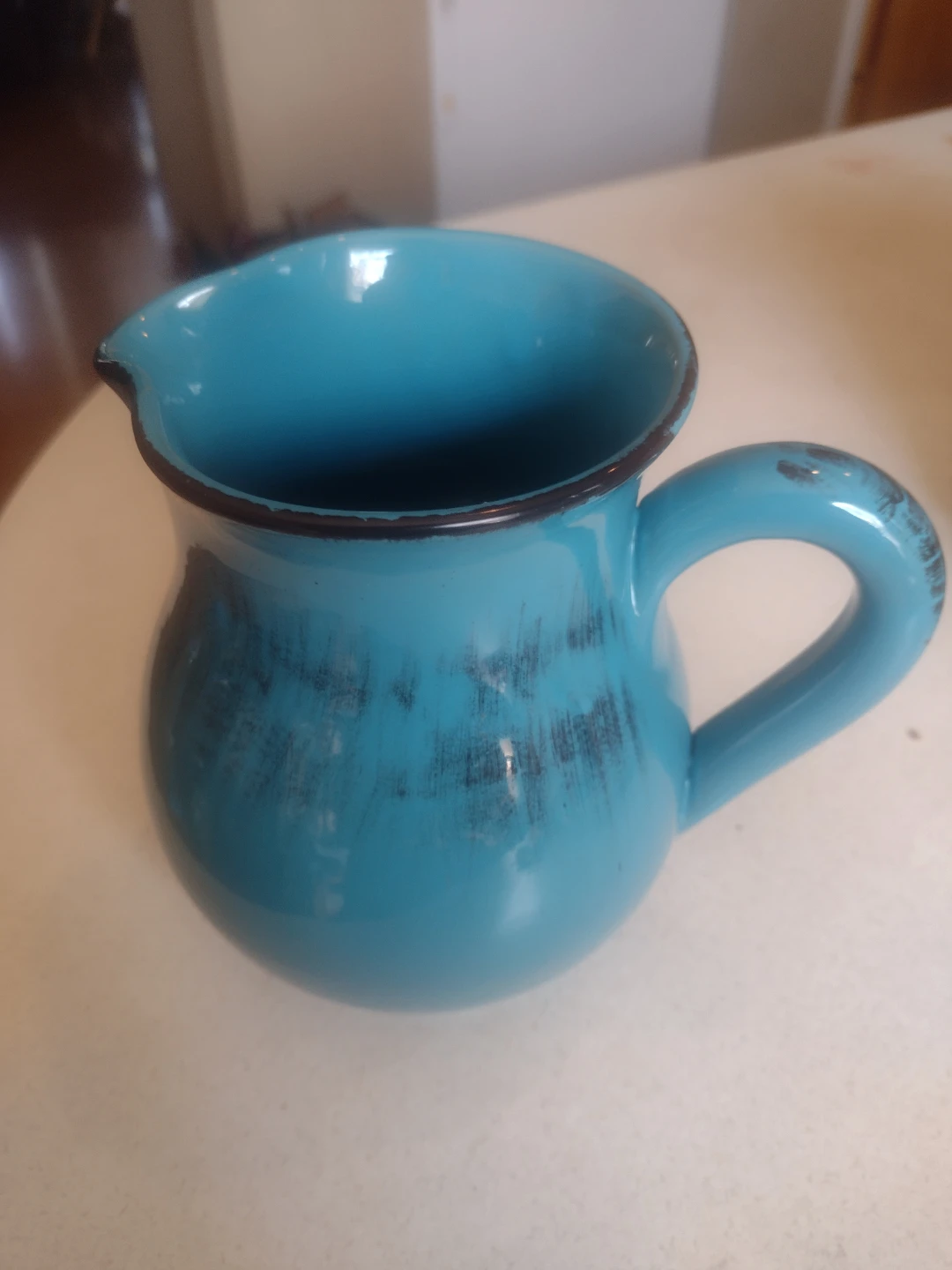 Turquoise Glazed Pitcher Made in Italy - photo 2