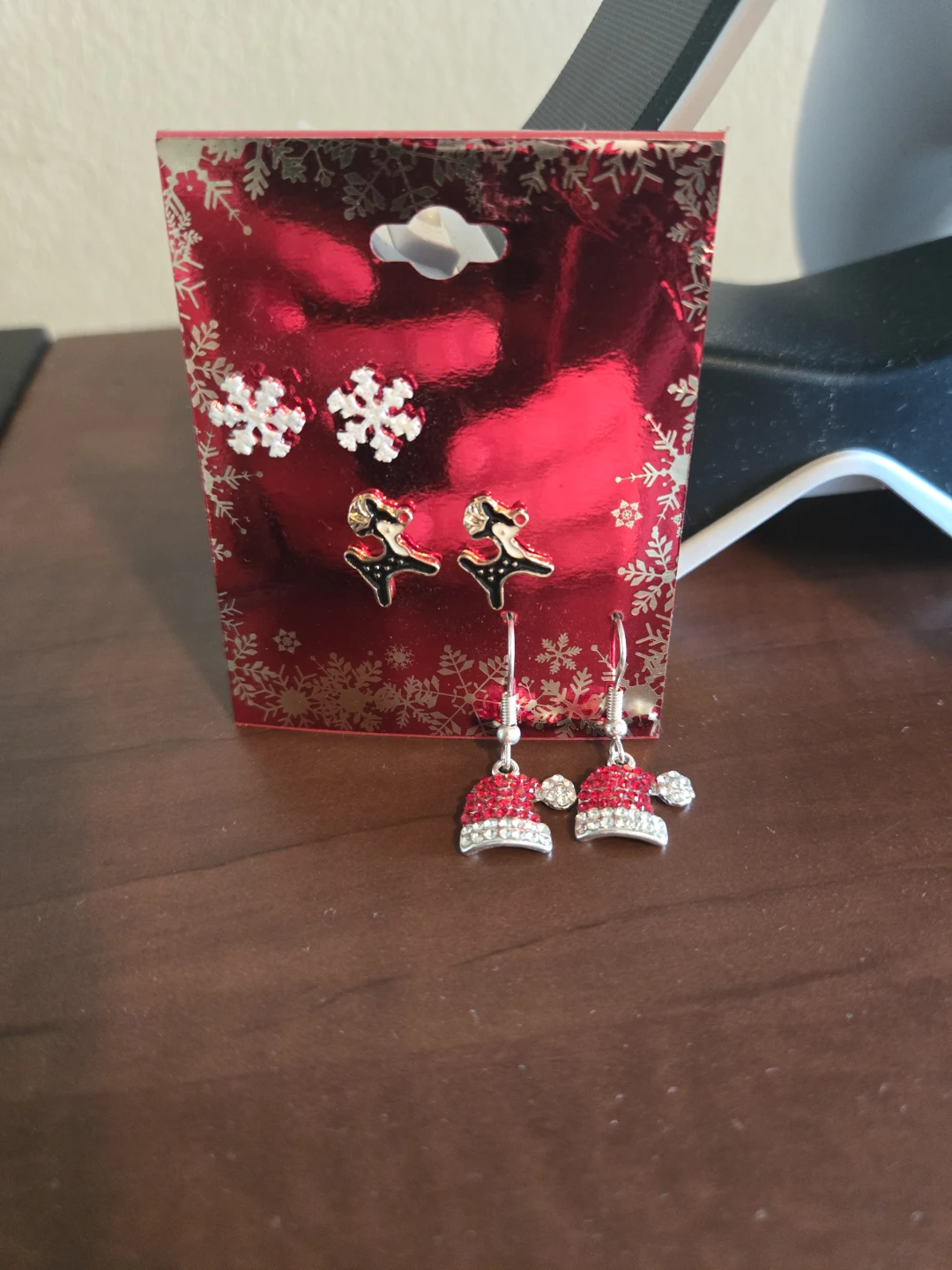 Christmas Holiday Stud and Dangle Earring Set