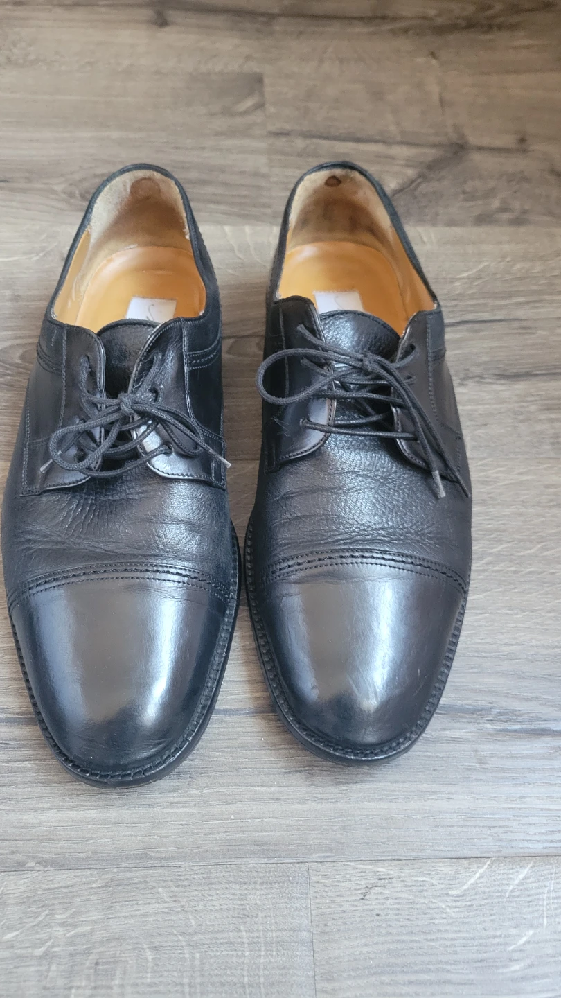 🏈  Mezlan Black Leather Dress Shoes