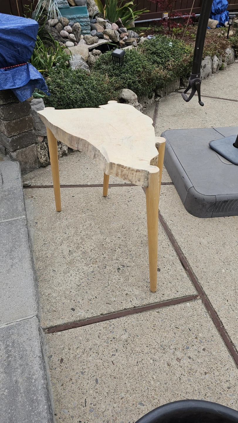 Live edge wood side table - photo 4
