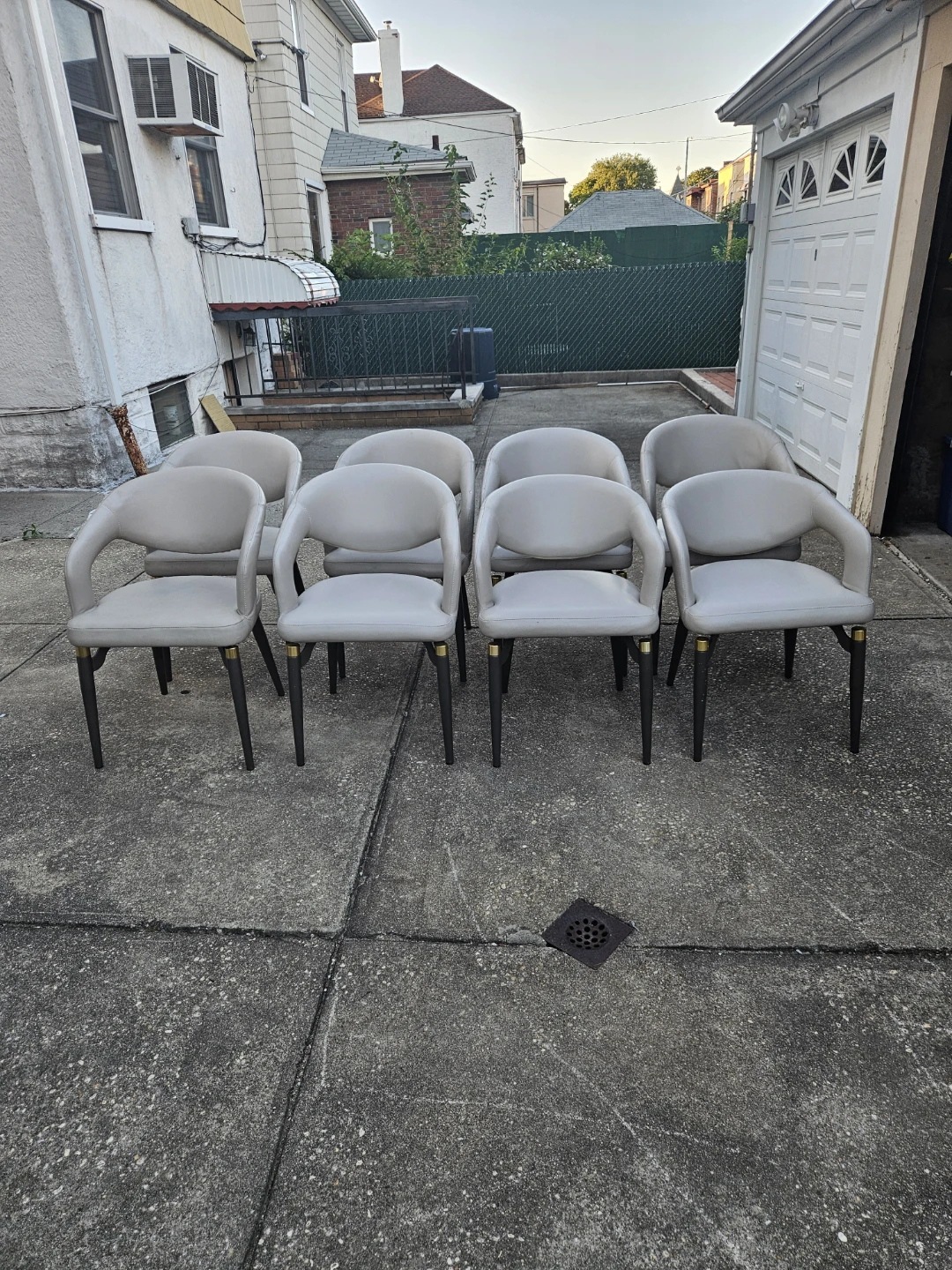 9 barrelback chairs