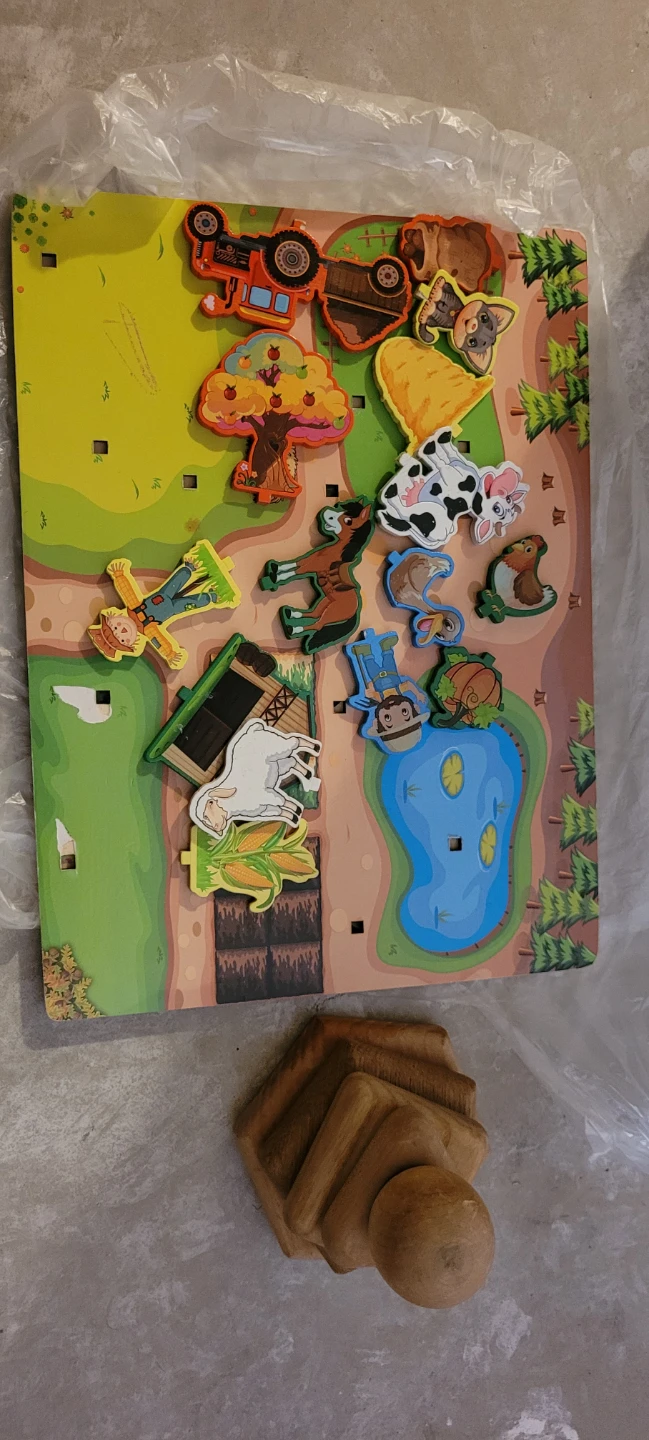 Farm Puzzle, kids age 1-3 years old  🏈