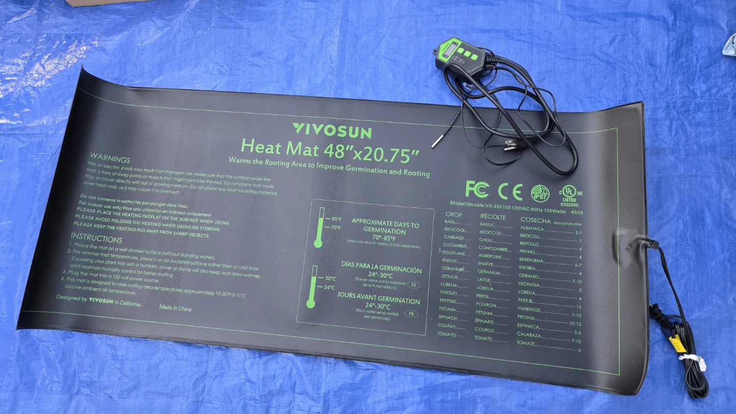 2 Heat Mats with Digital Thermostat Controller - photo 2