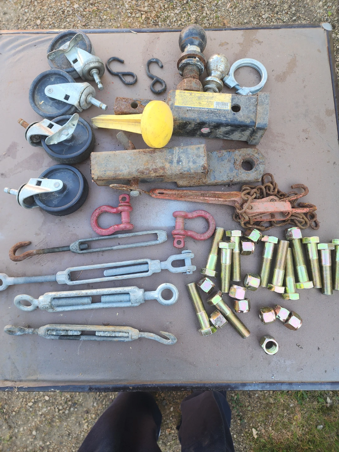 Assorted Hardware and Trailer Parts Lot