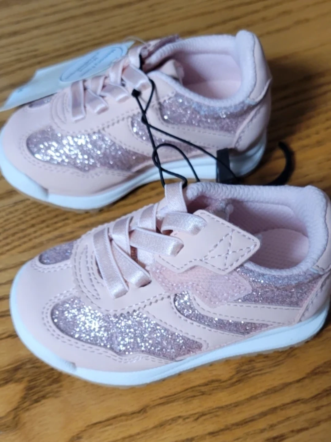George Pink Glitter Sneakers Size 5
