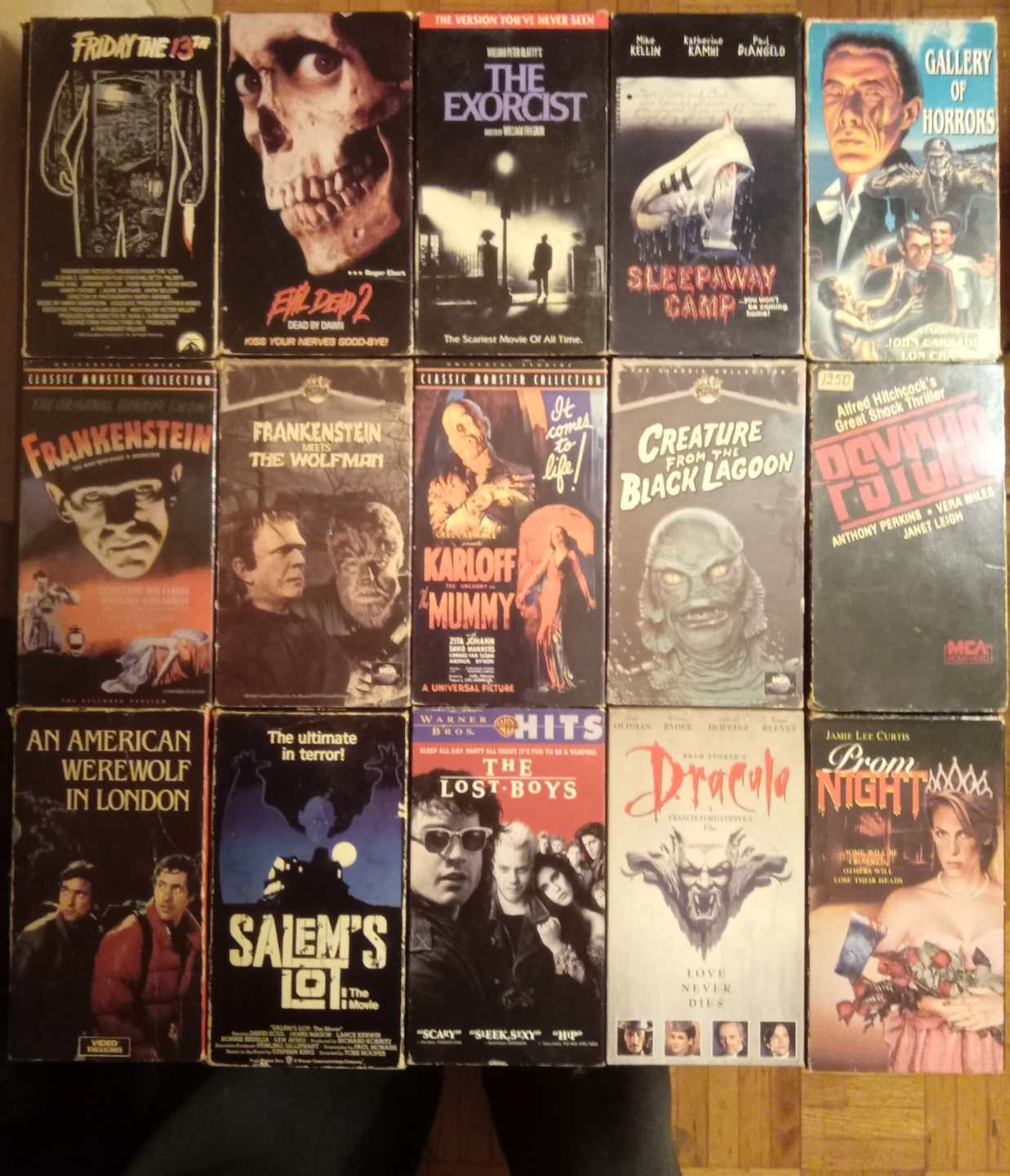 $5 ea. - Collection of 15 Classic Horror VHS Tapes