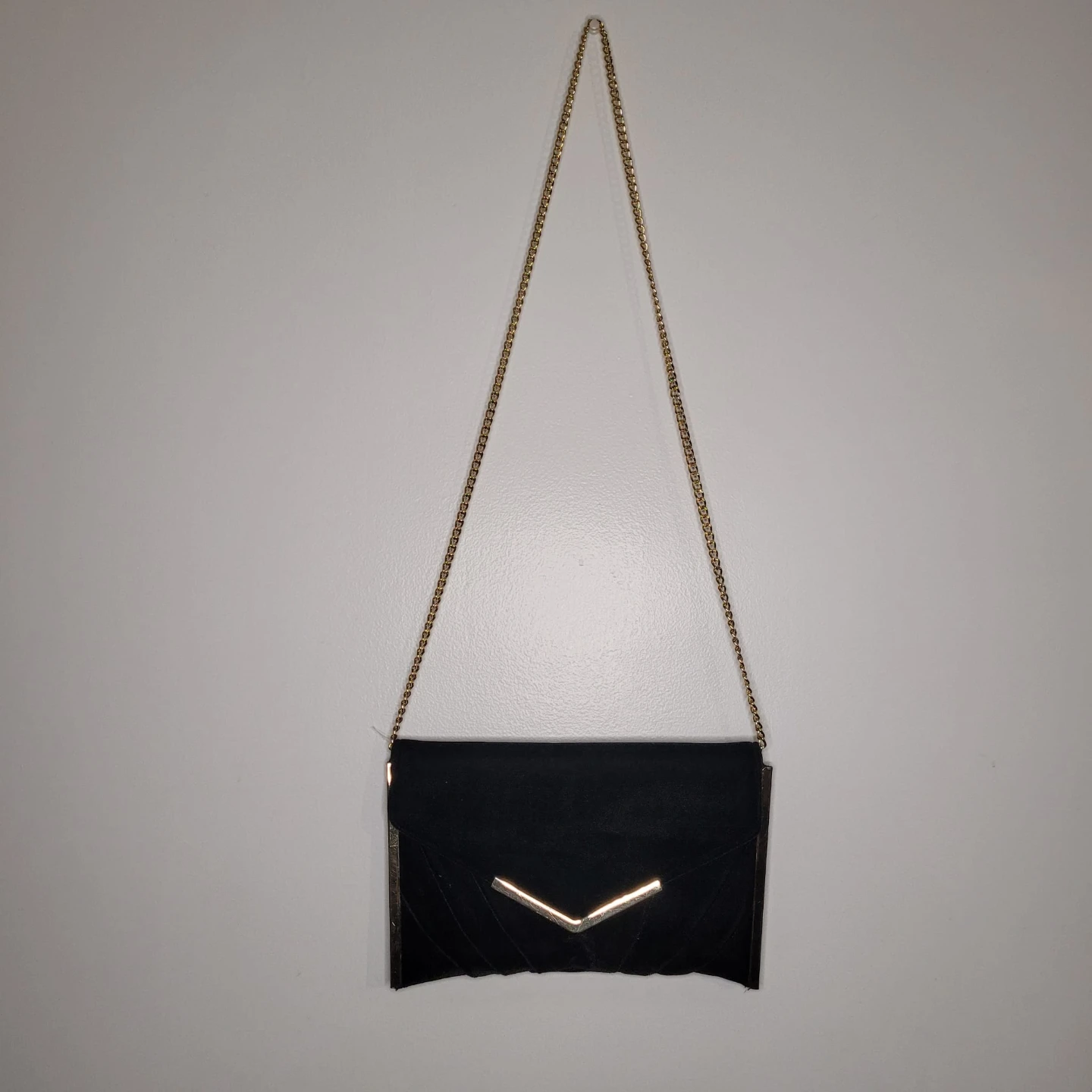 Nina Black Velvet Evening Clutch