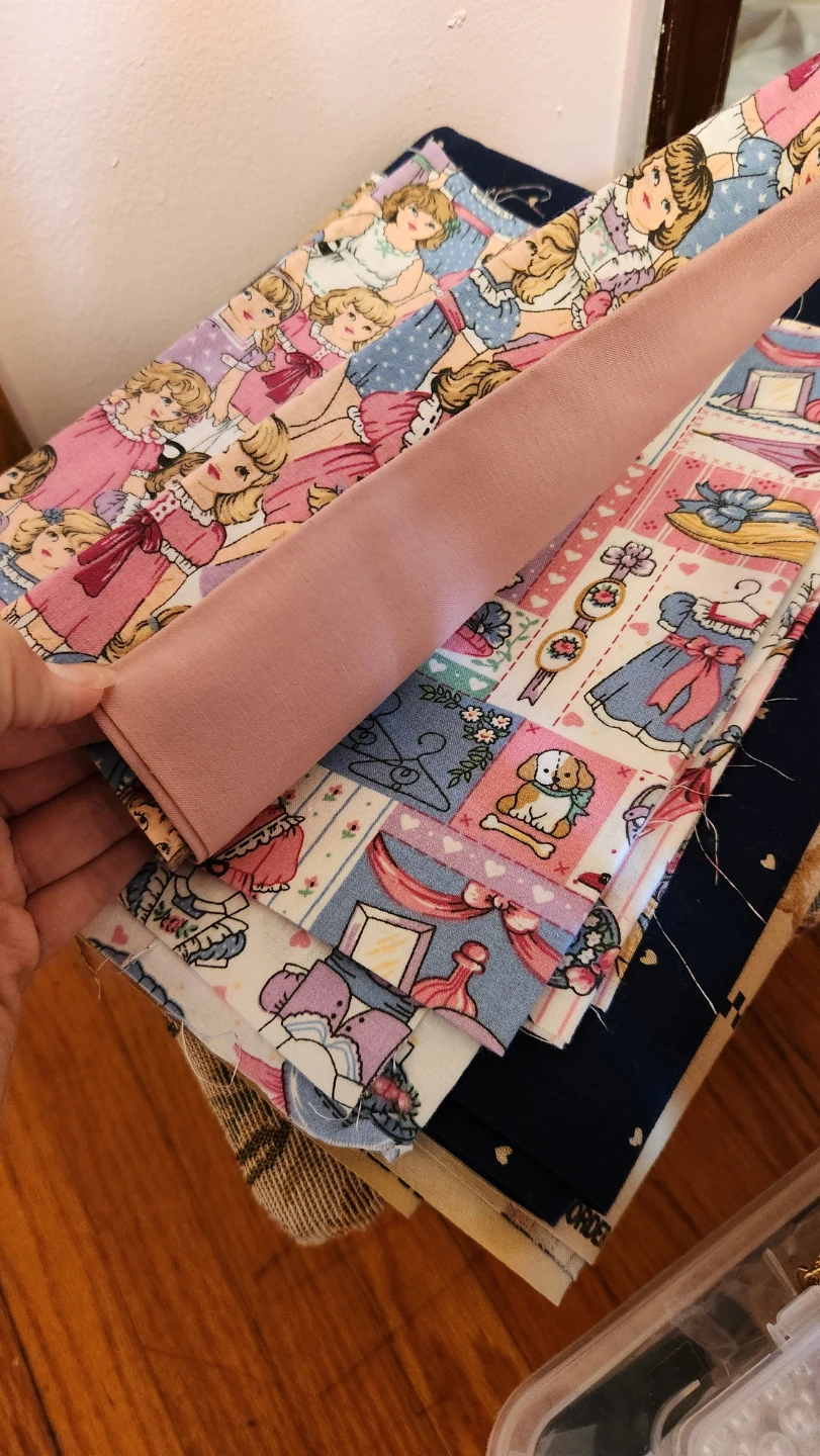 Girls Vintage Cotton Fabric