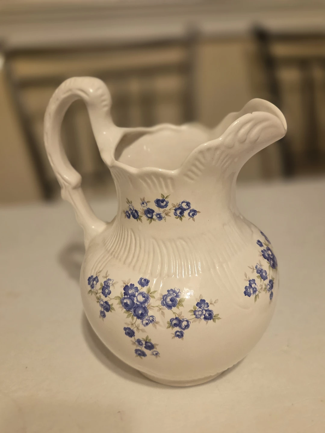 Vintage Floral Ceramic Pitcher - photo 2