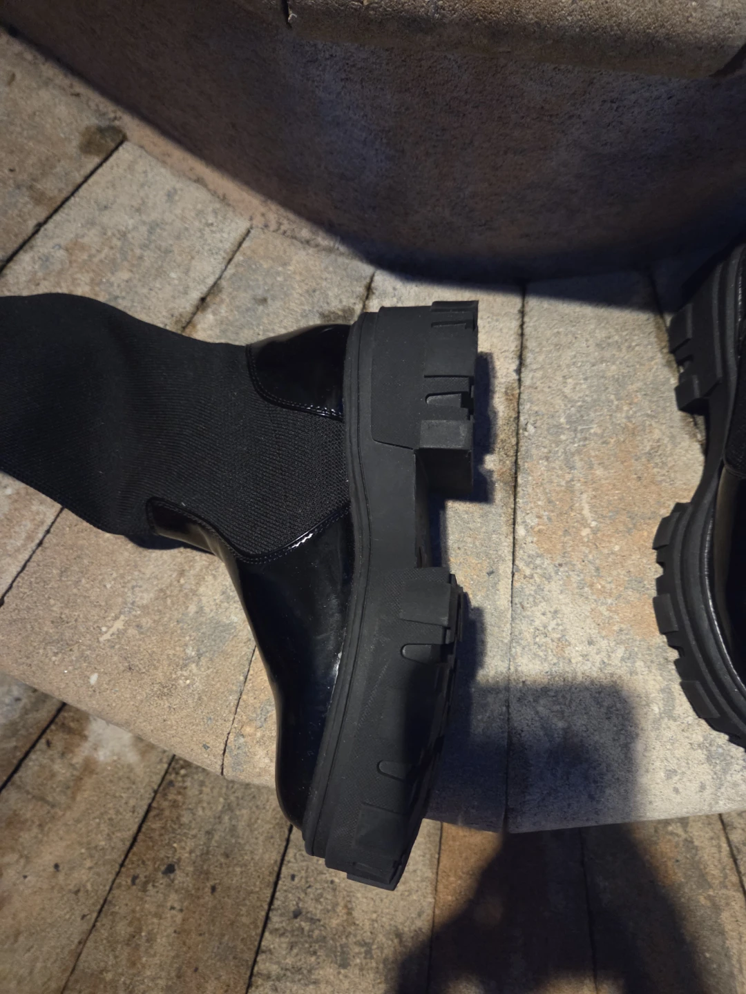 Asos Black Sock Boots Size US 5W - photo 3