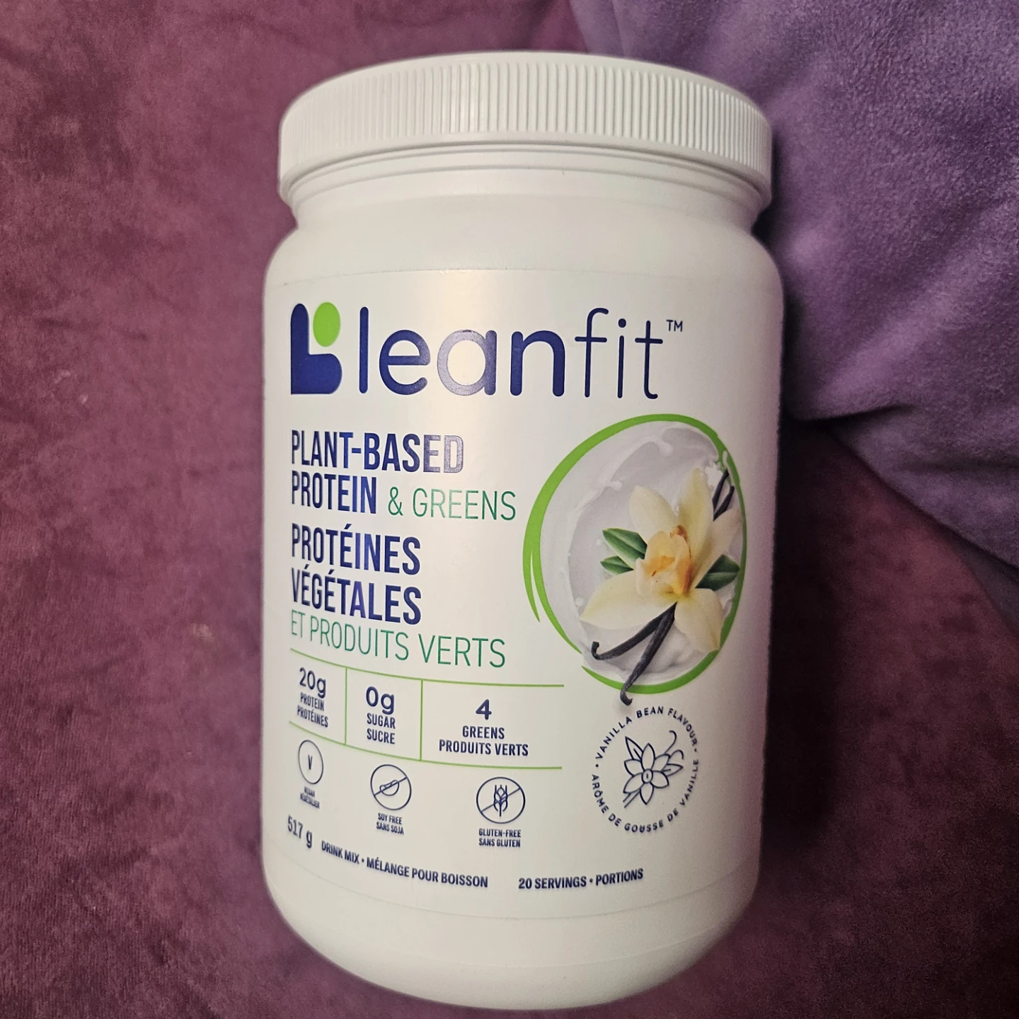 Leanfit Organic Plant-Based Protein Vanilla 517g - photo 2