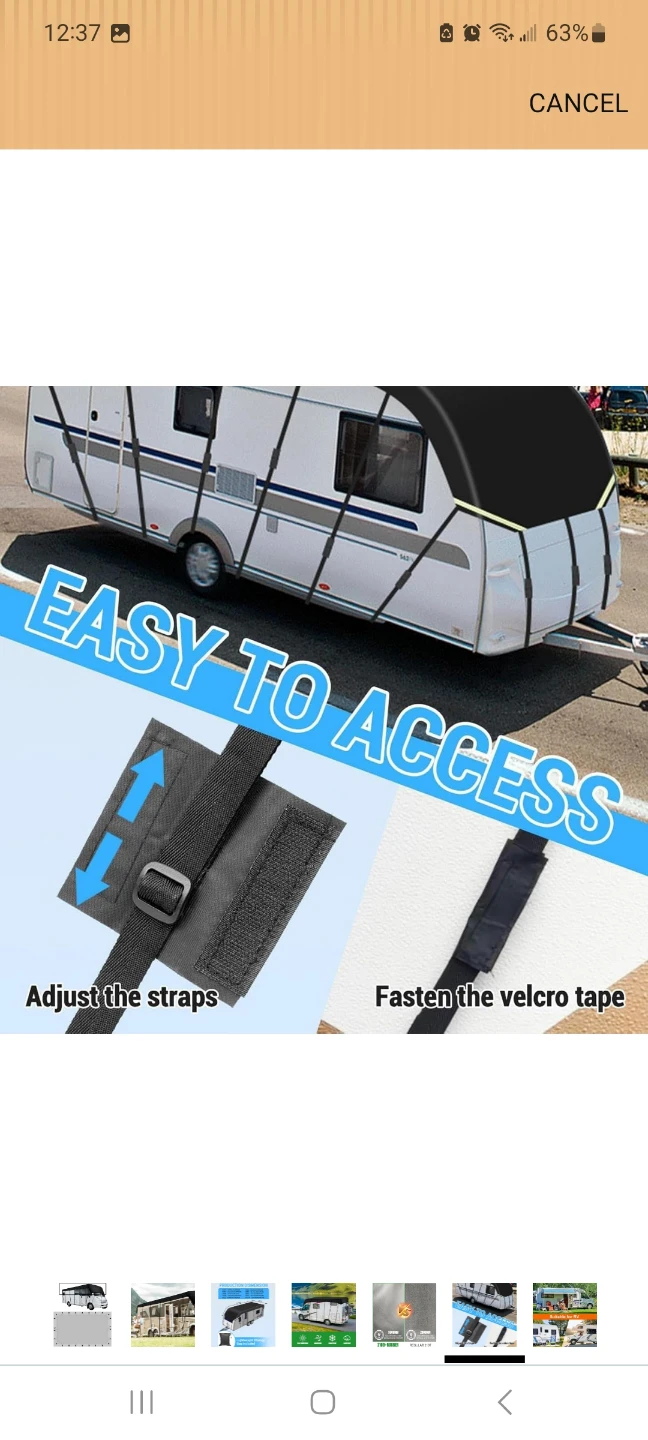 HFKJway RV Camper Cover, Black, 9.5m x 3m - photo 4