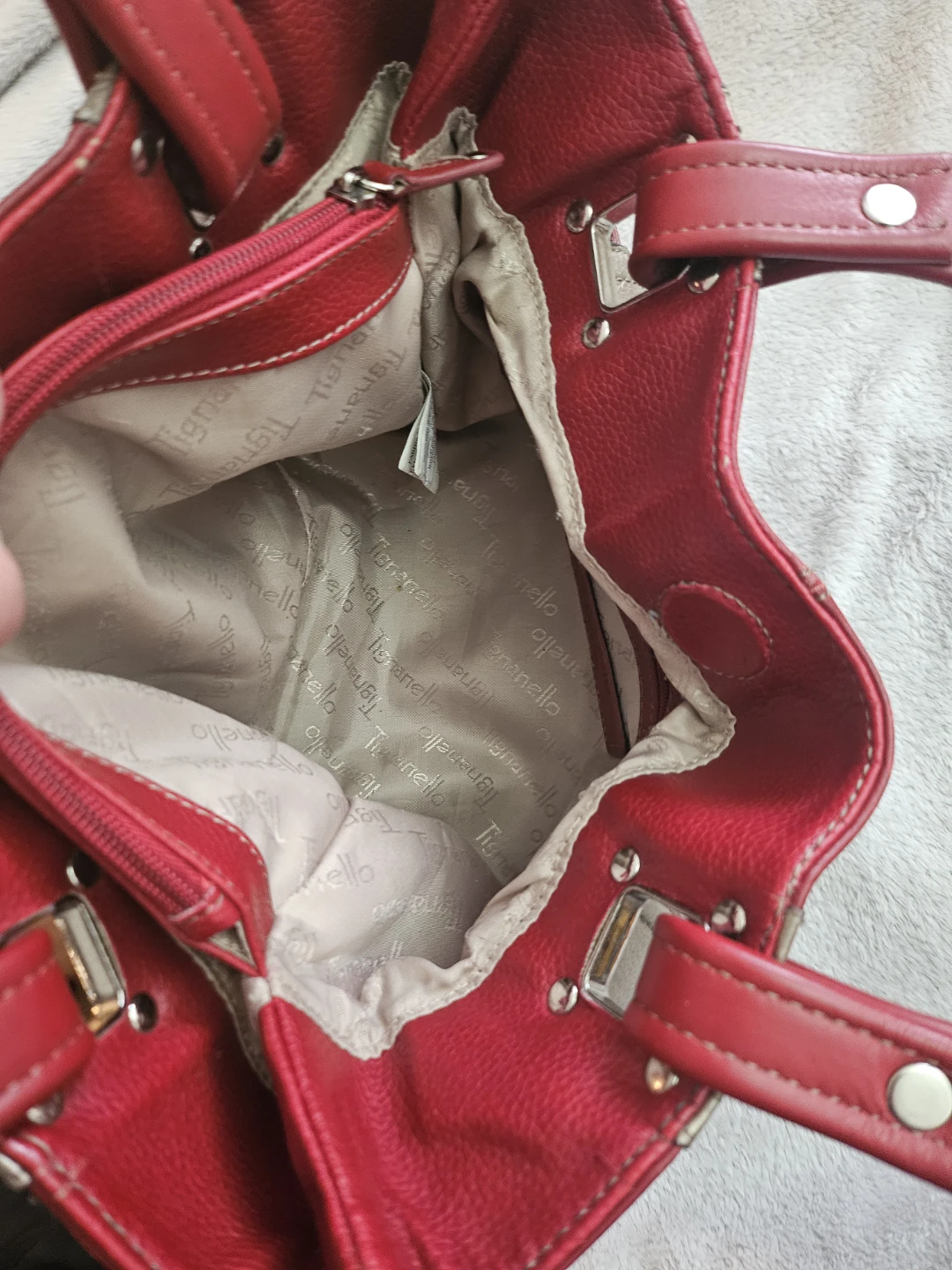 Tignanello Red Leather Shoulder Bag - photo 5
