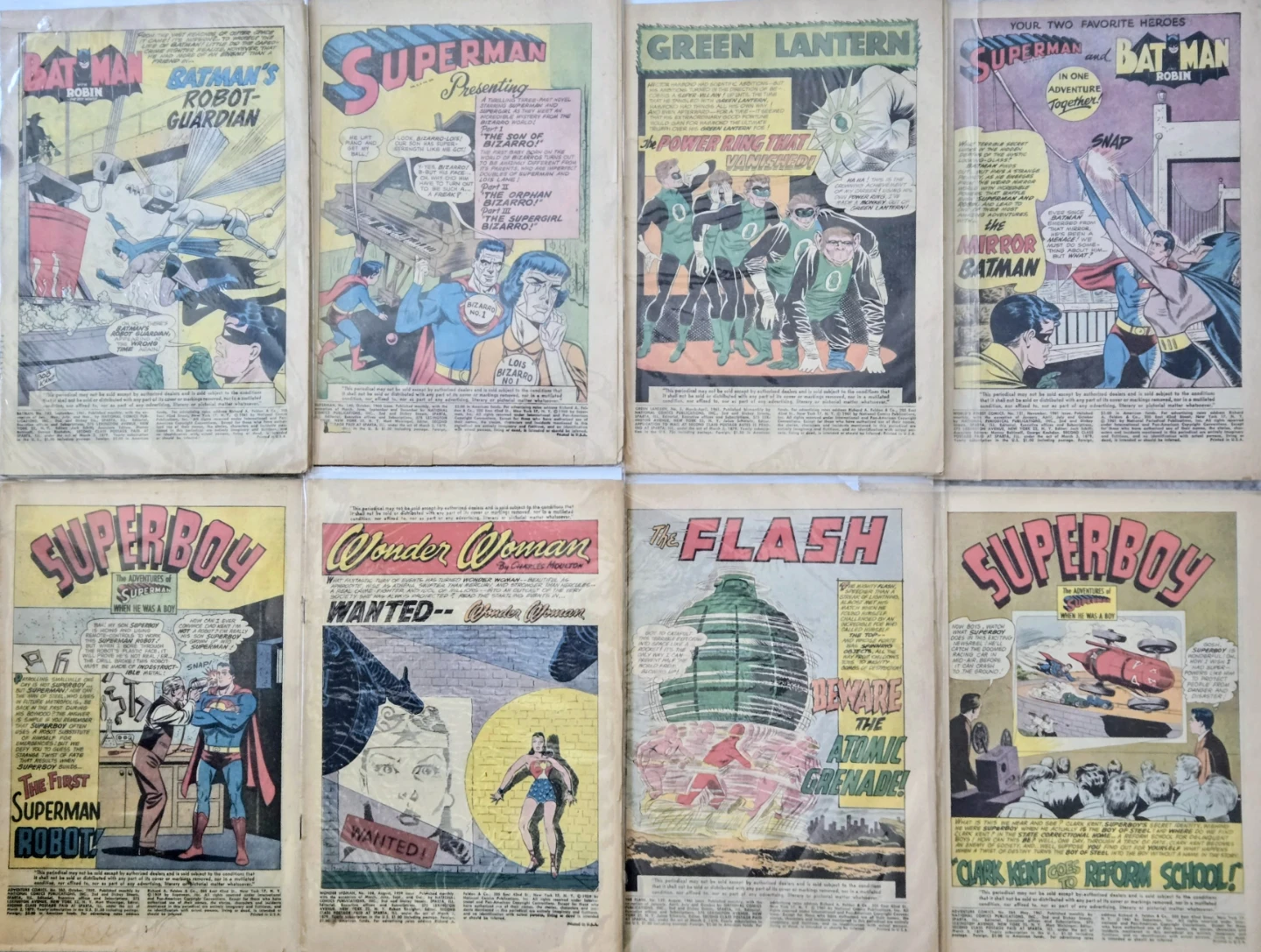 Silver Age DC Major Keys/1st. App. Comics 1959-61 (8 Books)