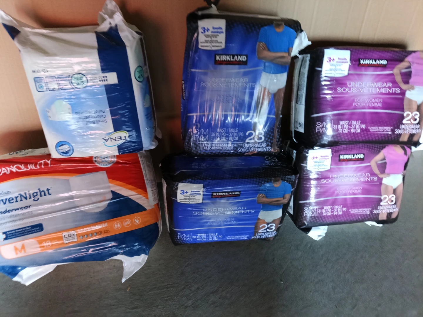 Assorted Adult Incontinence Underwear