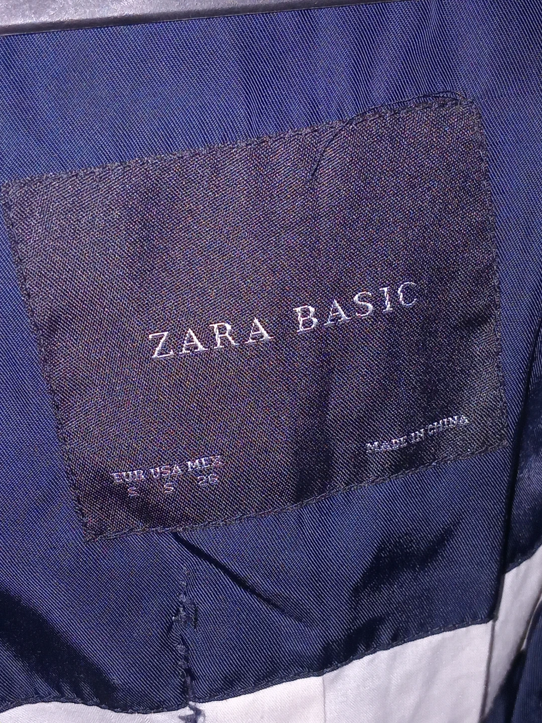 Zara Basic Navy Jacket - Small - photo 3