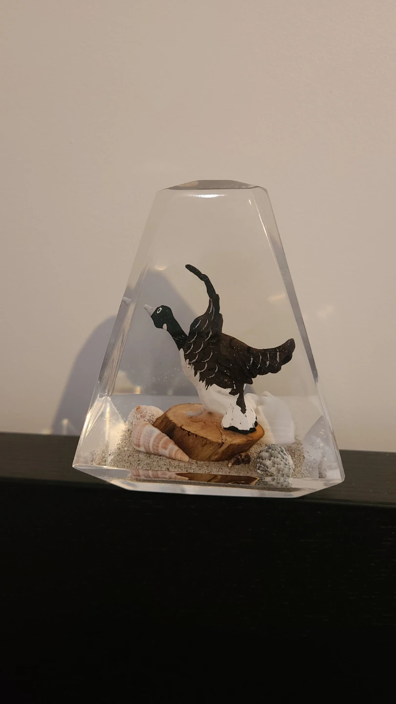 Vintage Cameron Acrylic Lucite Goose Paperweight