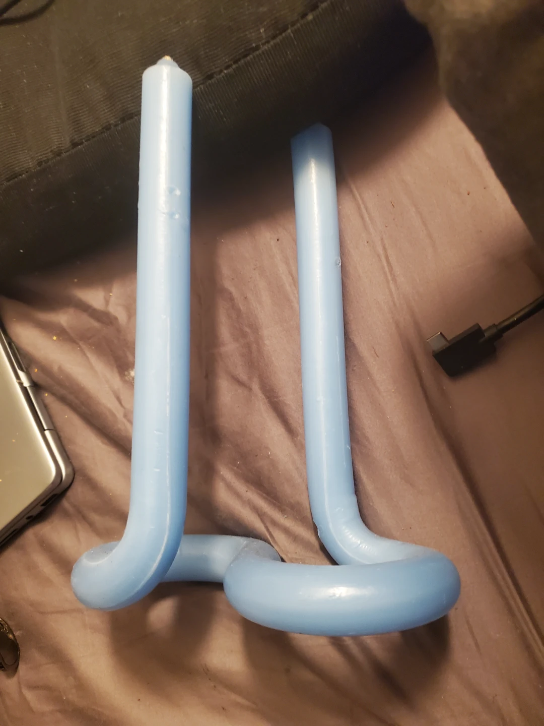 Bent Blue Taper Candles🏈