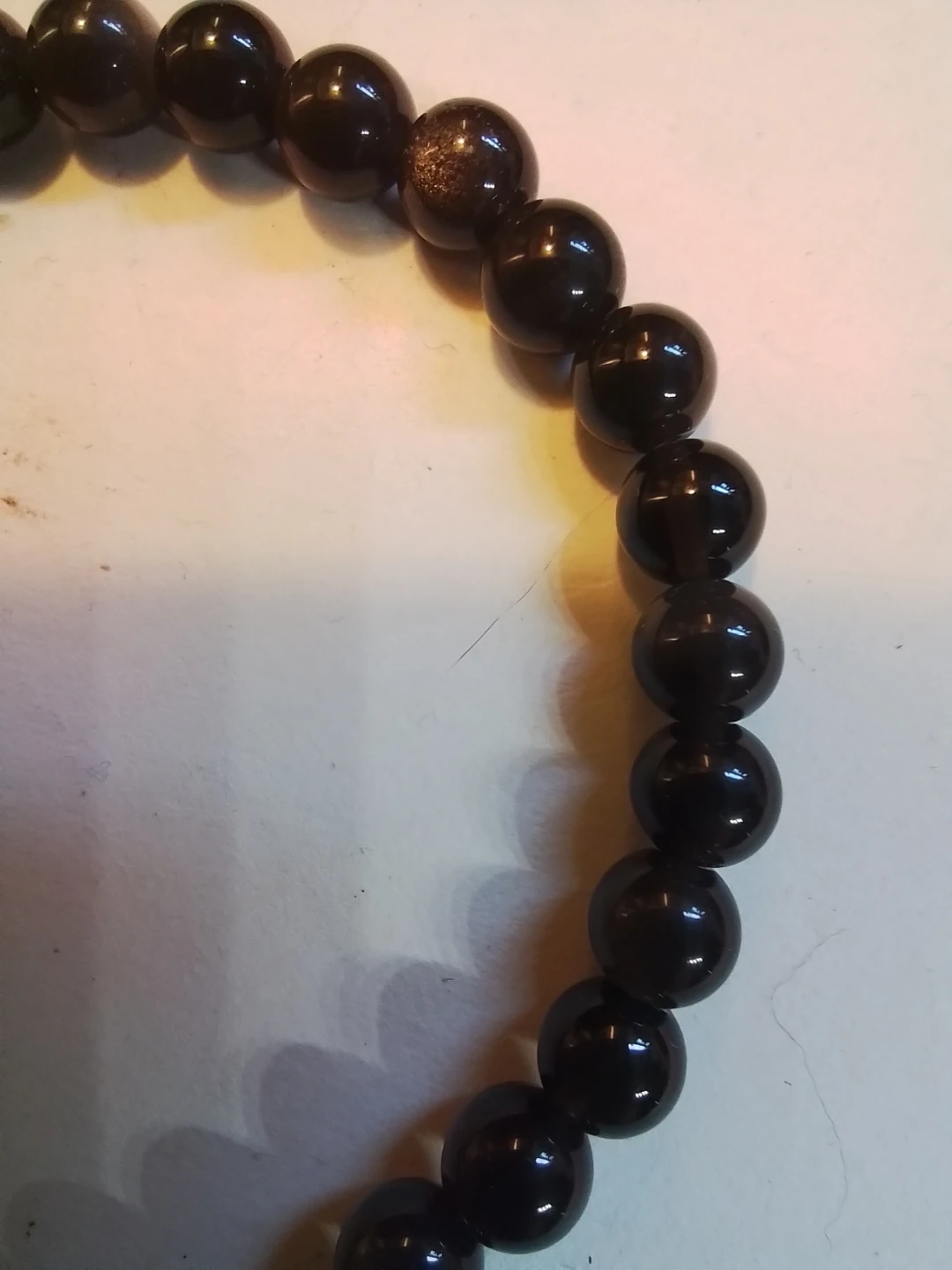 Silver Sheen Obsidian Bead Bracelet - photo 2