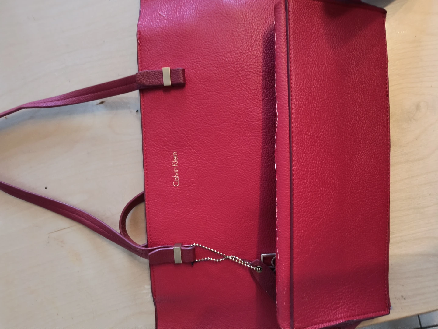 Calvin Klein Red Tote Bag / big purse - photo 2