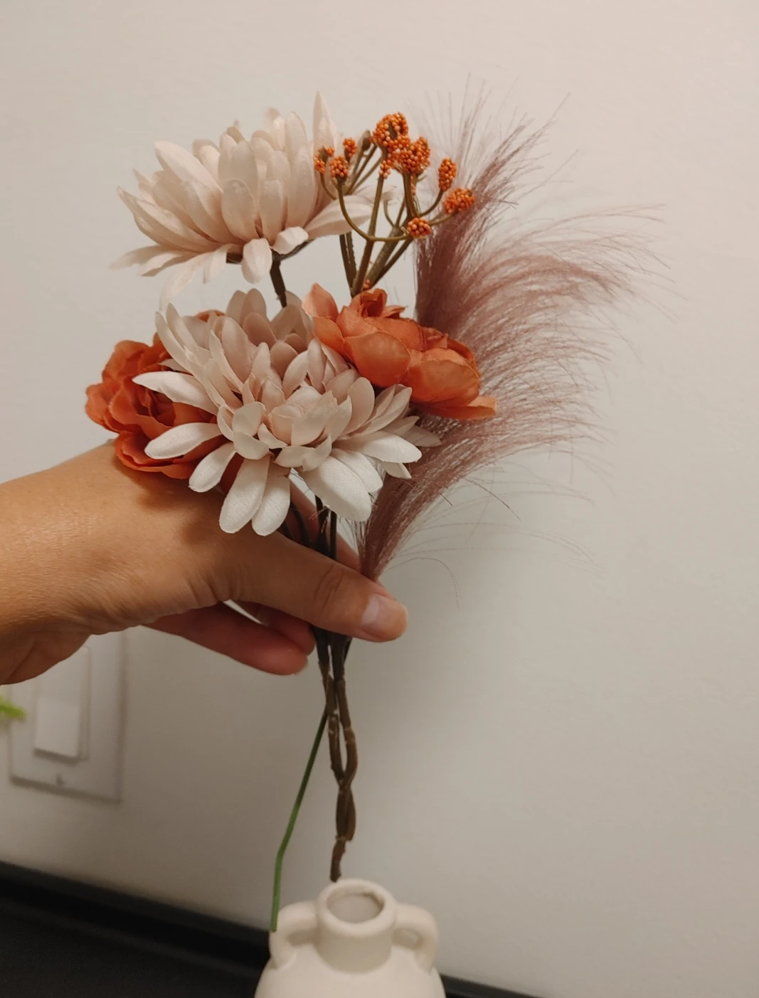 Ceramic Bud Vase with Artificial Floral Arrangement - photo 5