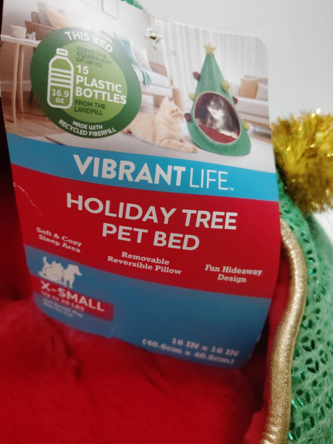Vibrant Life Holiday Tree Pet Bed xs - photo 2