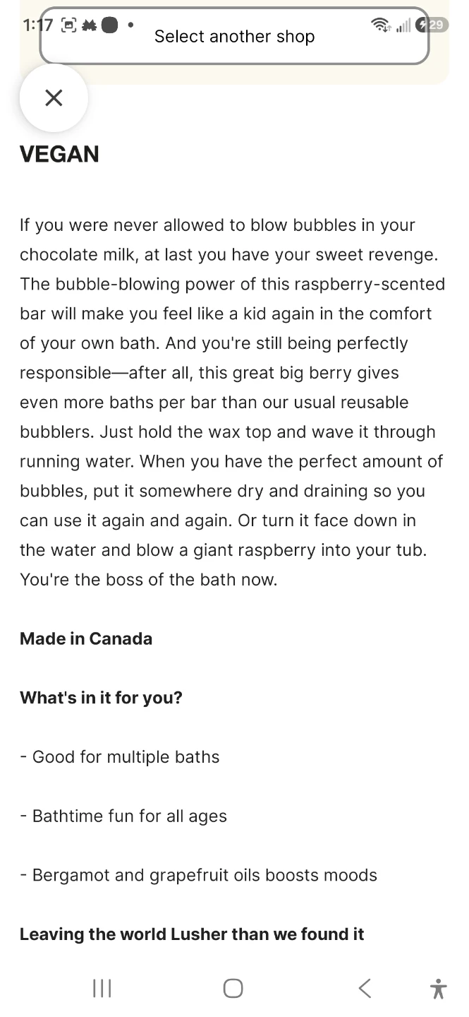 Lush Raspberry Blower Bubble Bar - photo 2