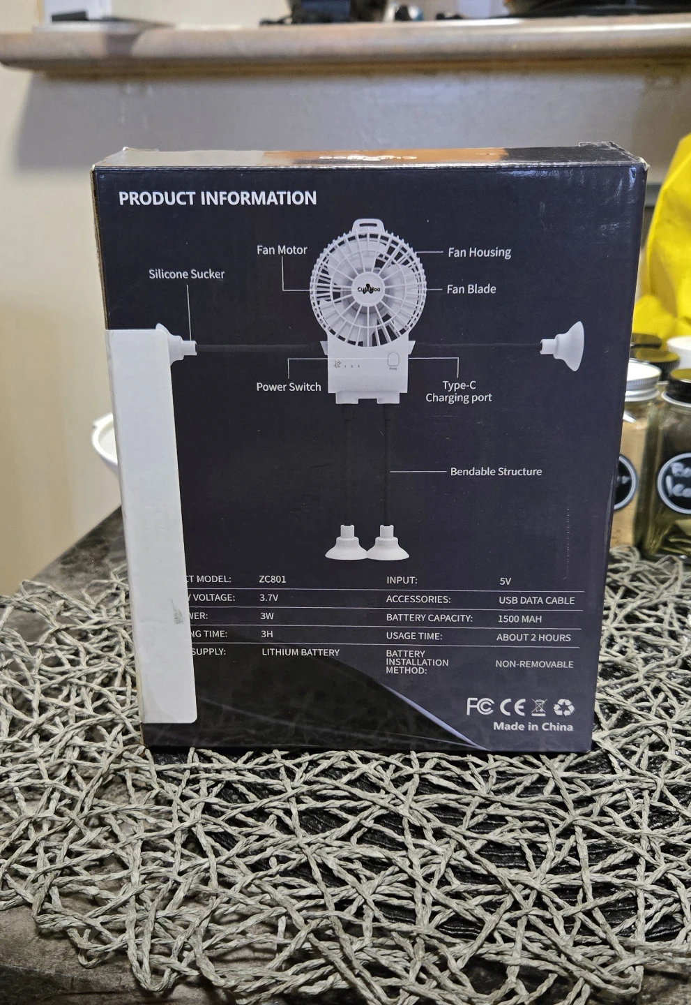 CUTEHOO Portable Rechargeable Robot Fan - photo 2