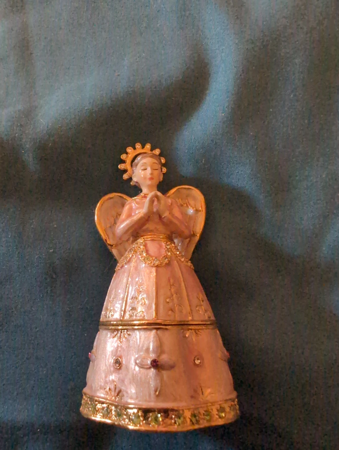 Decorative Pink Angel Hinged Trinket Box - photo 2