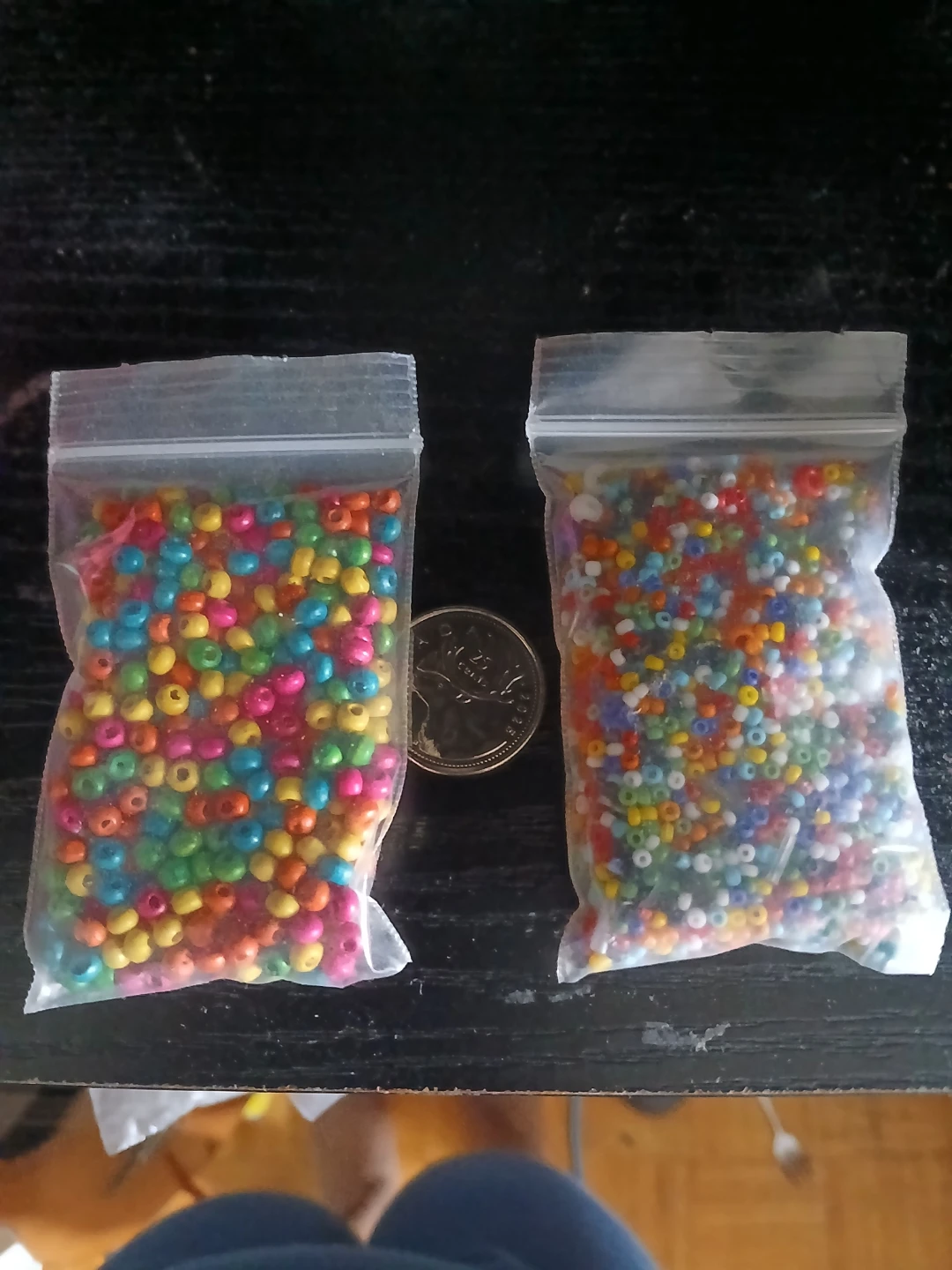 Assorted Small Glass and Wood Craft Beads