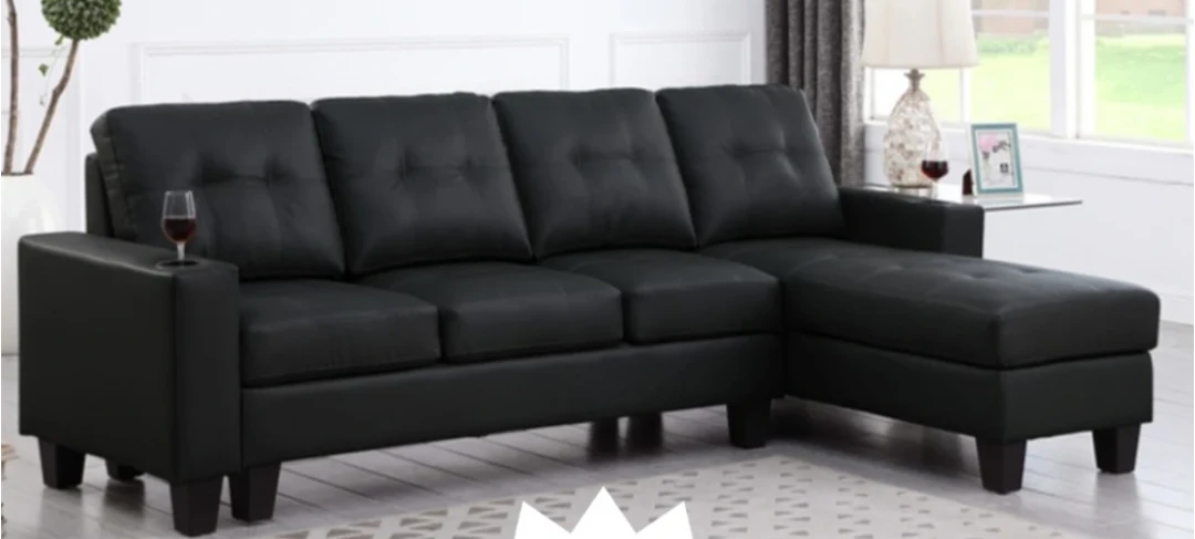 Sectional Sofa with Chaise PU Leather - photo 2