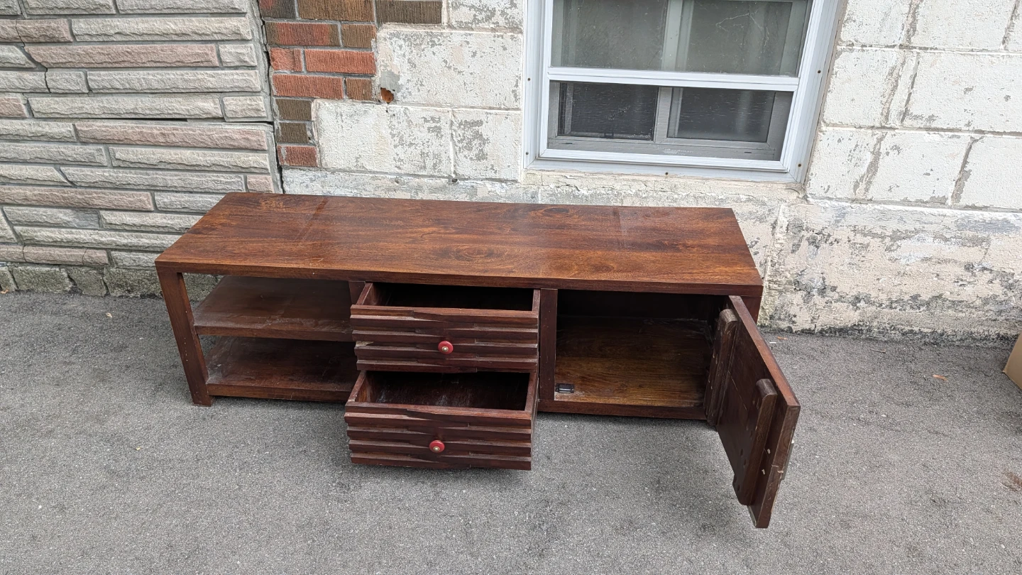 Solid Wood Media Console - photo 2