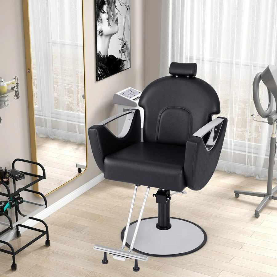 Modern Black Barber Chair