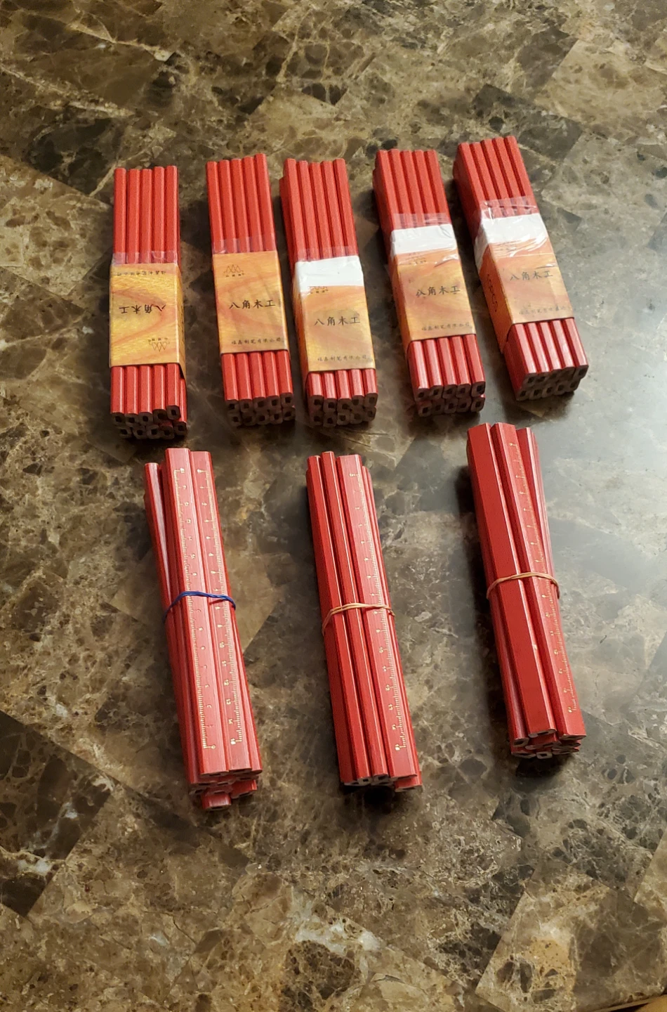 80 Red Wooden Carpentry Pencils  Brand New