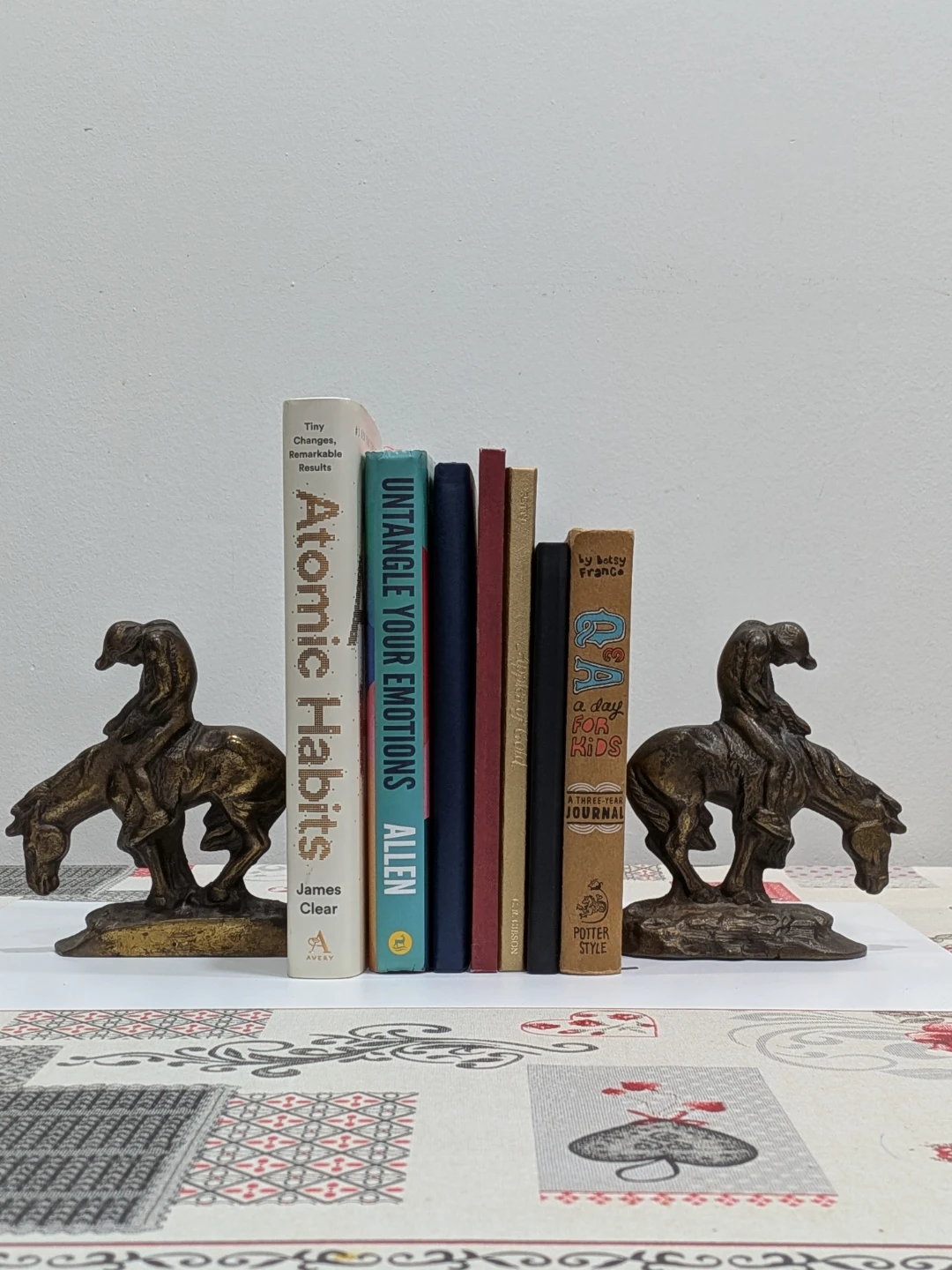 Antique Solid Metal "End of the Trail" bookends
