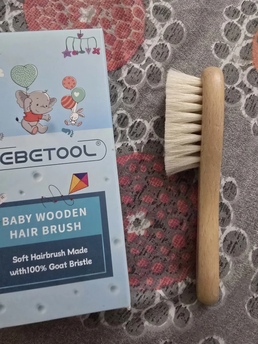 🏈 DEBETOOL Baby Wooden Hair Brush - photo 2