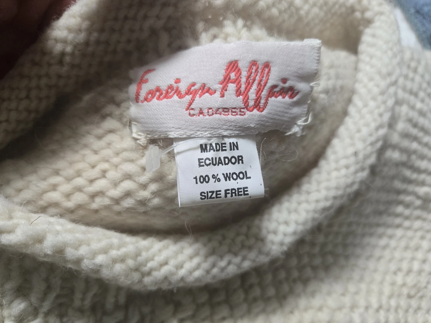Foreign Affair 100% Wool Sheep Sweater - photo 2