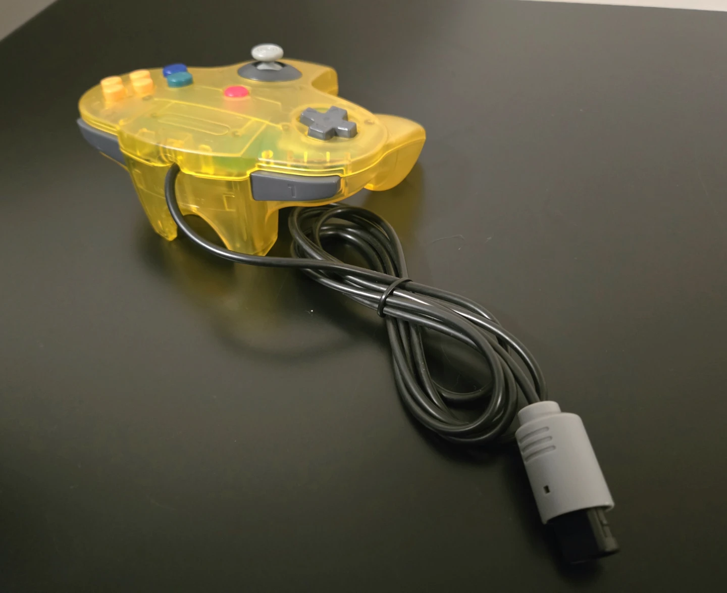 N64 Translucent Banana Yellow Controller